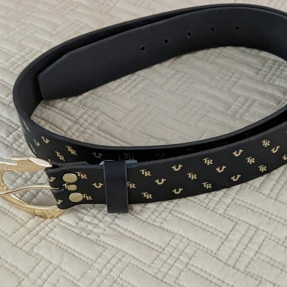 true religion belt gold